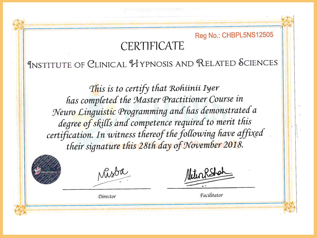 Accreditation certificate 8