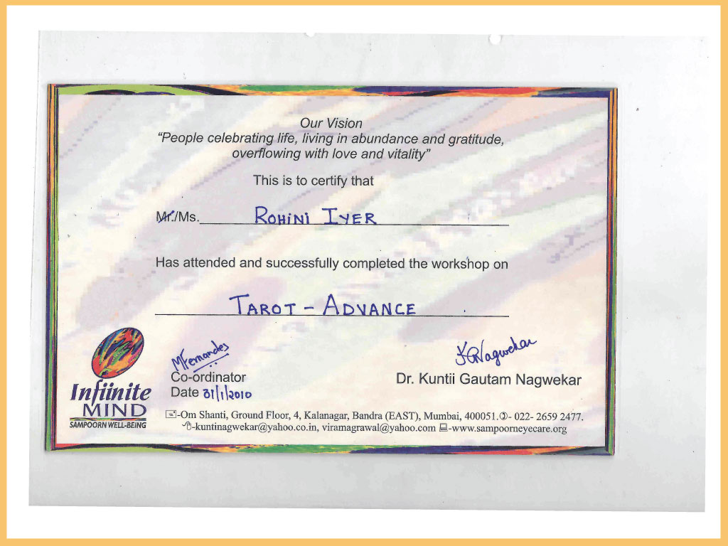 Accreditation certificate 10