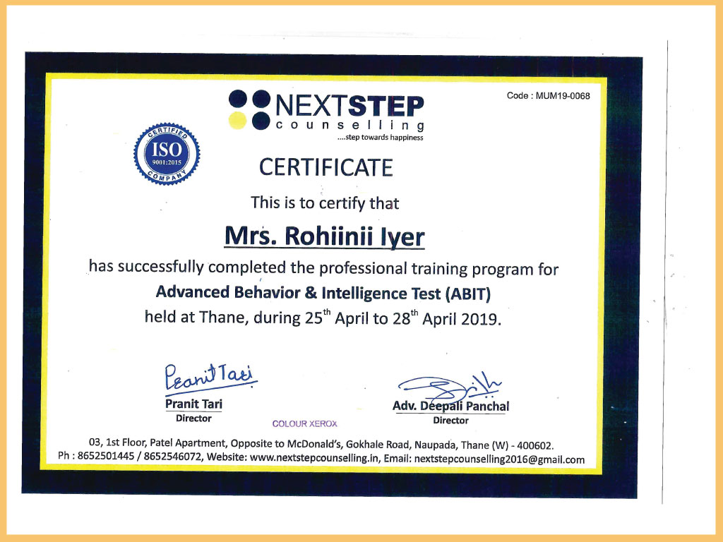 Accreditation certificate 12